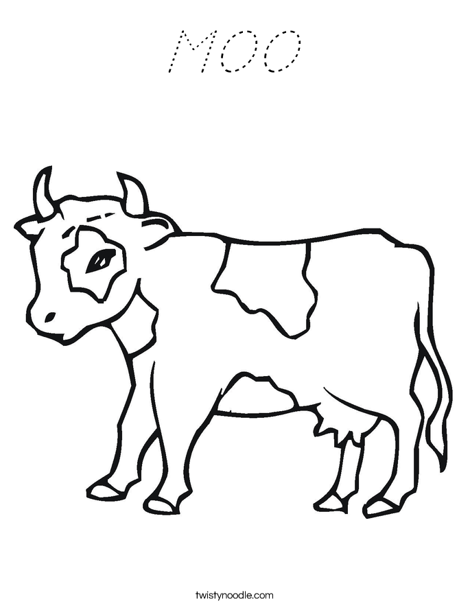 MOO Coloring Page