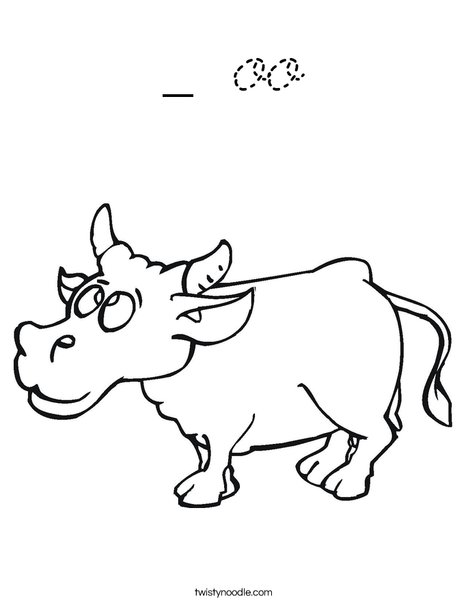 Happy Cow Coloring Page
