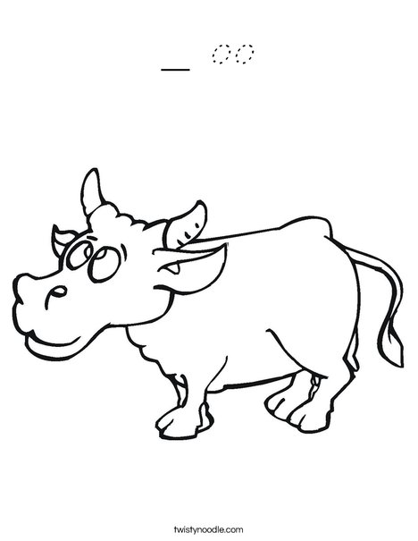 Happy Cow Coloring Page