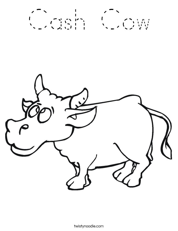 Cash Cow Coloring Page