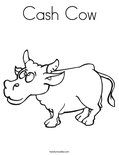 Cash CowColoring Page