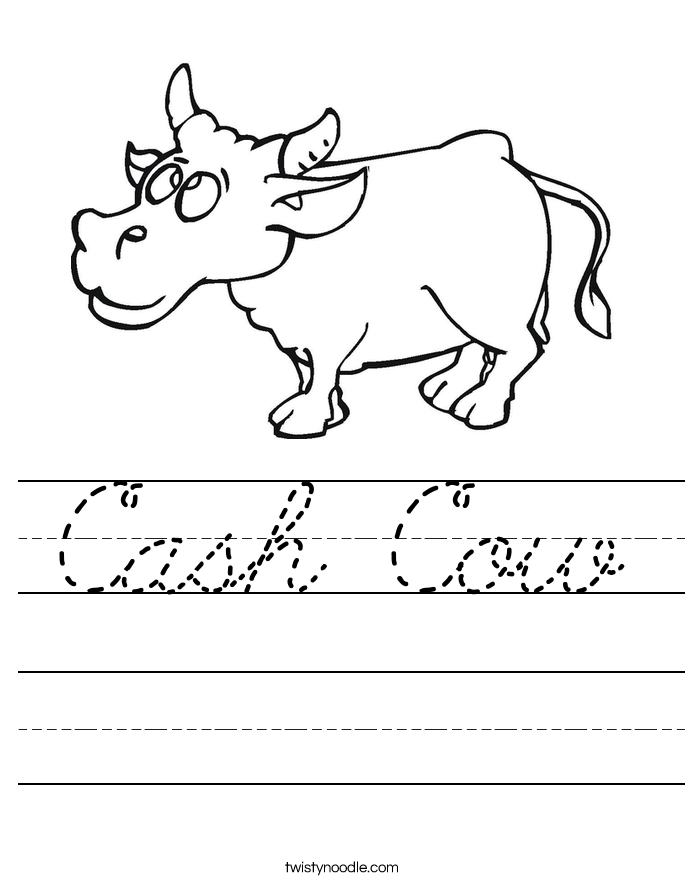 Cash Cow Worksheet