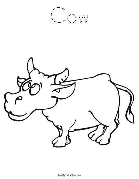 Happy Cow Coloring Page