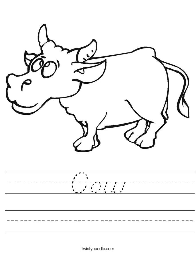 Cow Worksheet