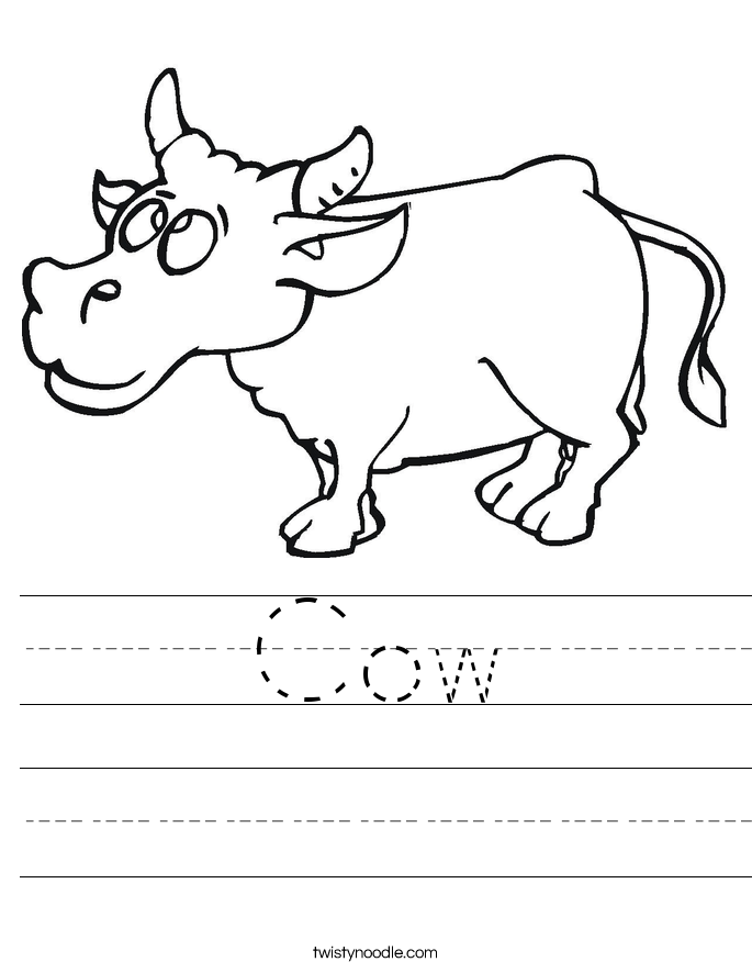 Cow Worksheet