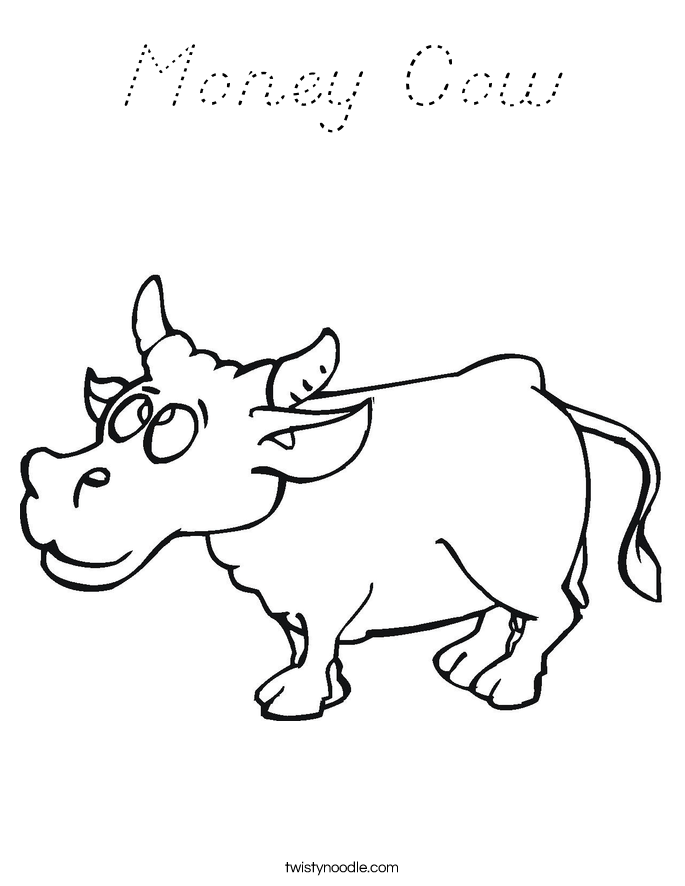 Money Cow Coloring Page