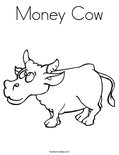 Money CowColoring Page
