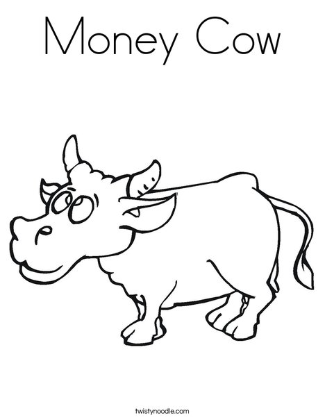 Happy Cow Coloring Page