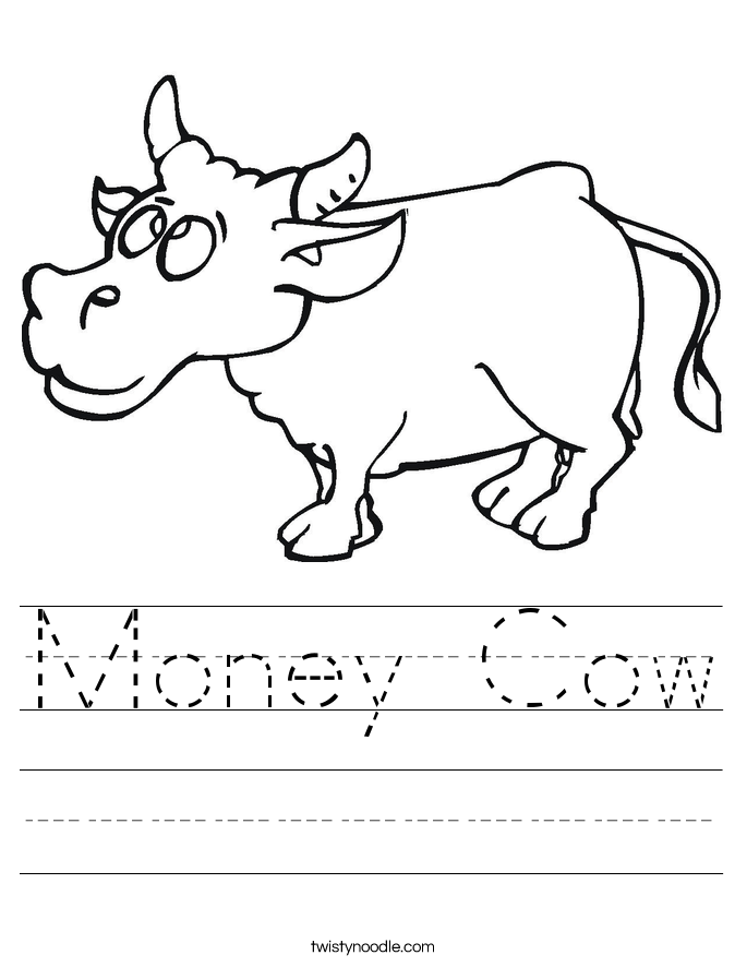 Money Cow Worksheet
