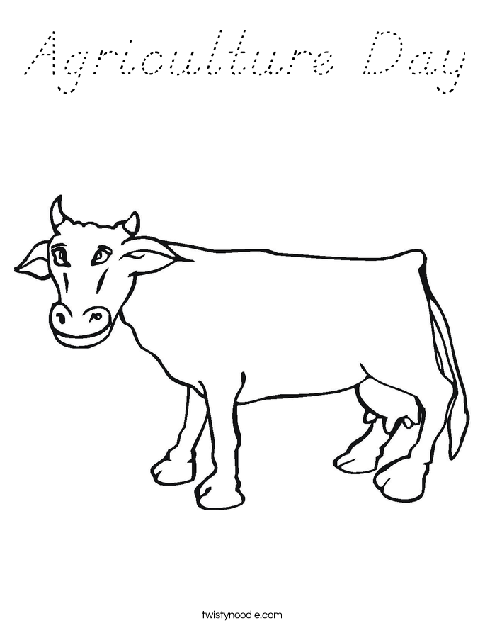 Agriculture Day Coloring Page
