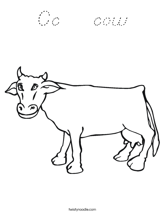 Cc    cow Coloring Page