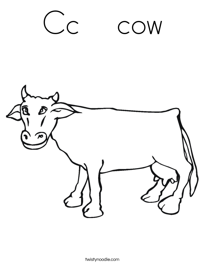 Cc    cow Coloring Page