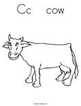 Cc    cow Coloring Page