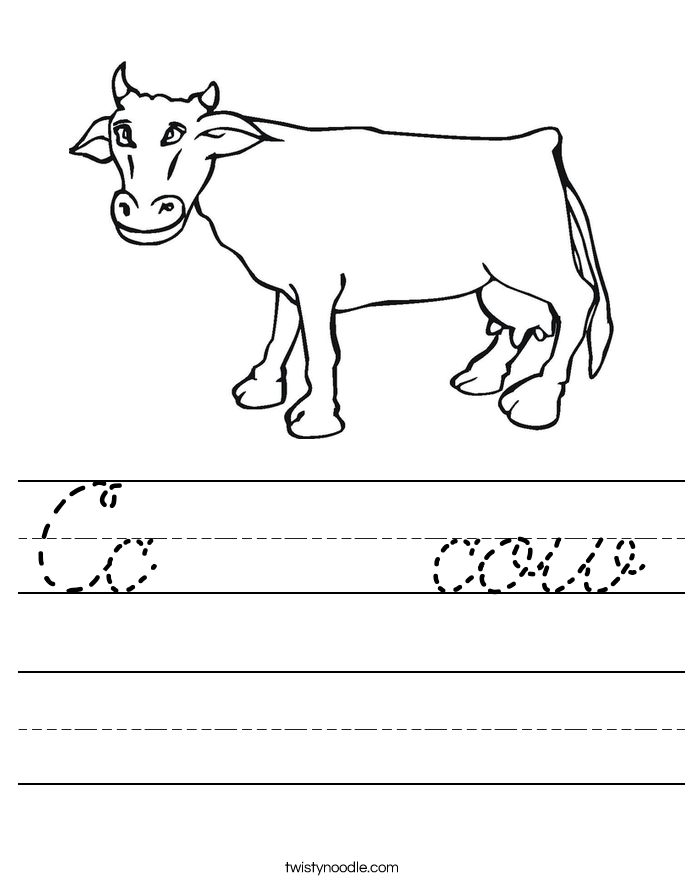 Cc    cow Worksheet
