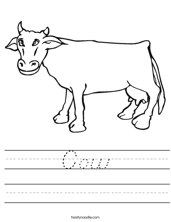 Cow Worksheet