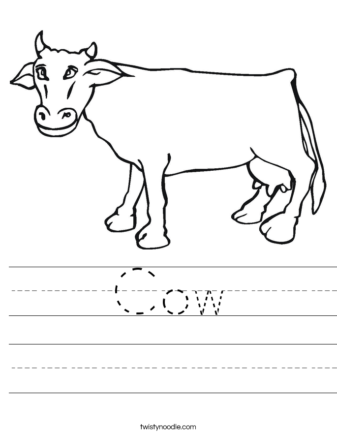 Cow Worksheet