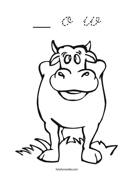 Black Cow Coloring Page