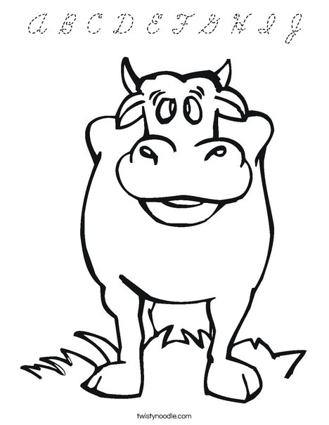 Black Cow Coloring Page