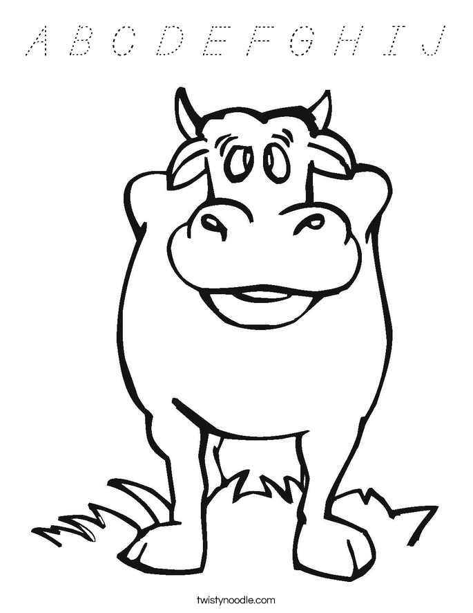 A B C D E F G H I J Coloring Page