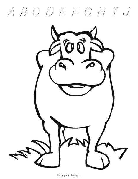 Black Cow Coloring Page
