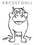 A B C D E F G H I J Coloring Page