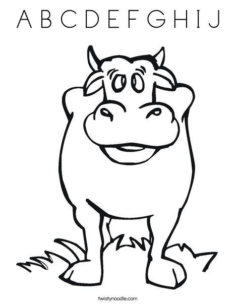 Black Cow Coloring Page