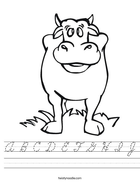 Black Cow Worksheet