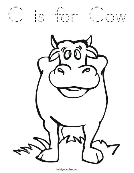 Black Cow Coloring Page