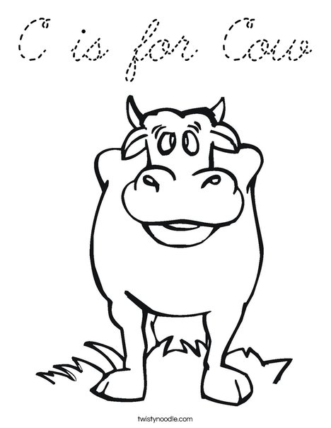 Black Cow Coloring Page
