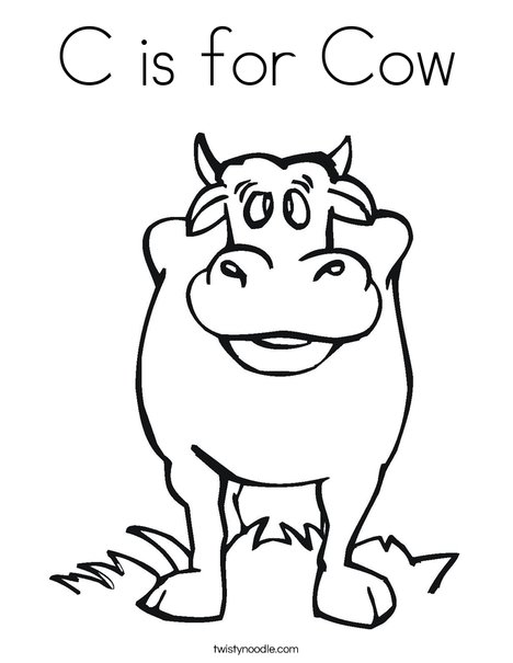 Black Cow Coloring Page