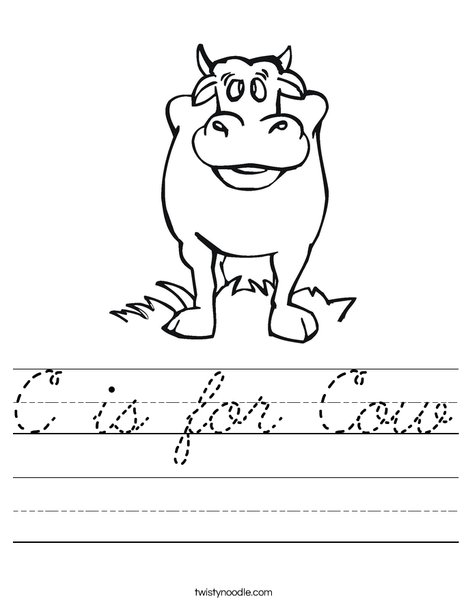 Black Cow Worksheet