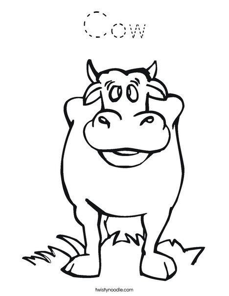 Black Cow Coloring Page