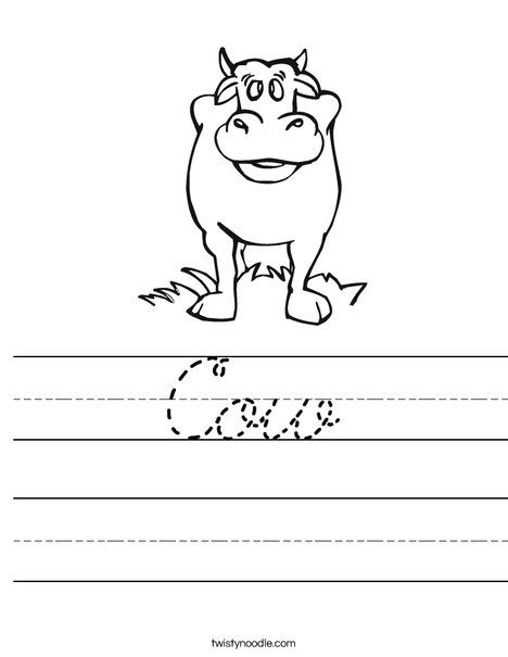 Black Cow Worksheet