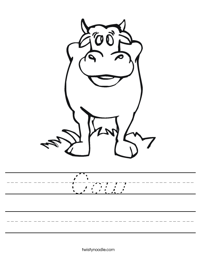 Cow Worksheet