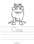 Cow Worksheet