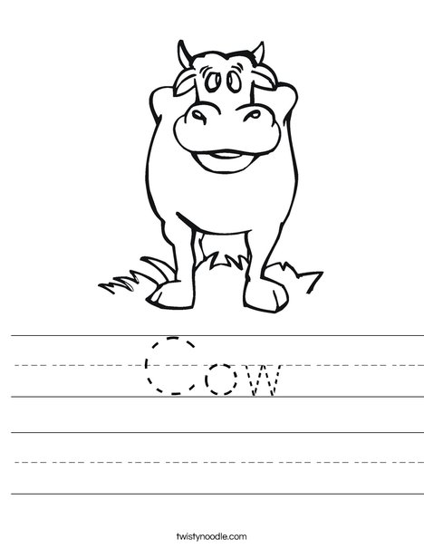 Black Cow Worksheet