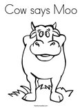 Cow says MooColoring Page