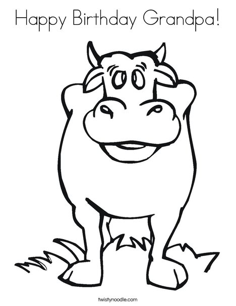 Black Cow Coloring Page