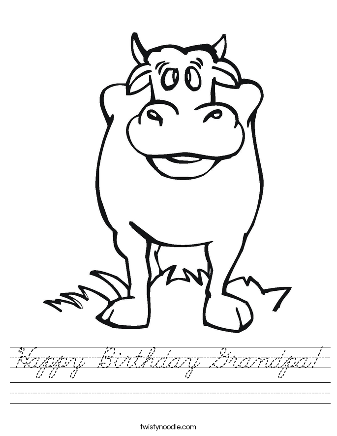 Happy Birthday Grandpa! Worksheet