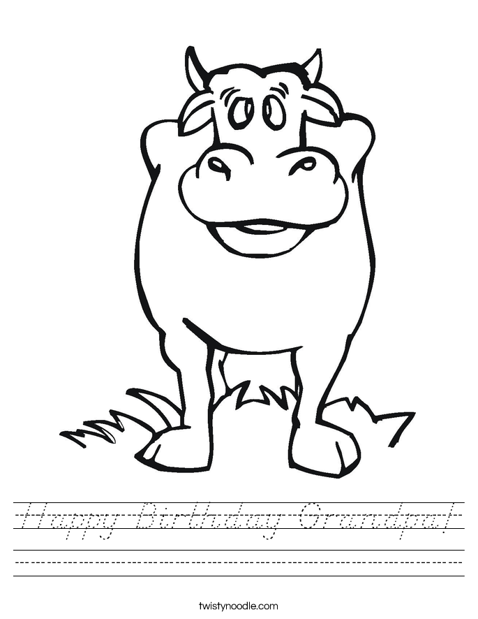 Happy Birthday Grandpa! Worksheet