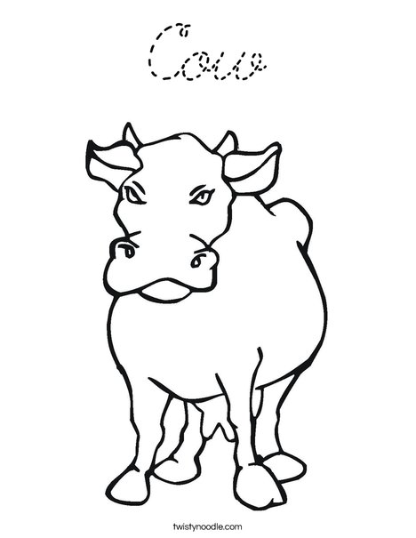 Brown Cow Coloring Page