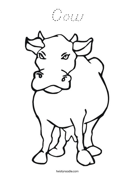 Brown Cow Coloring Page