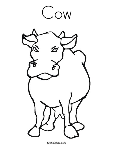 Brown Cow Coloring Page