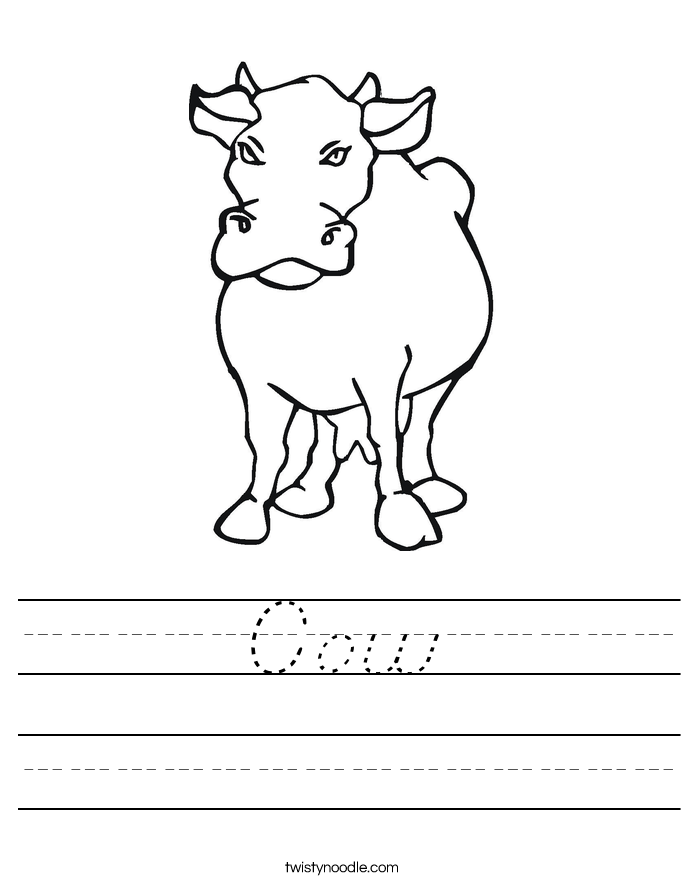 Cow Worksheet