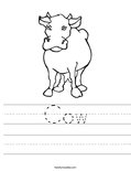 Cow Worksheet