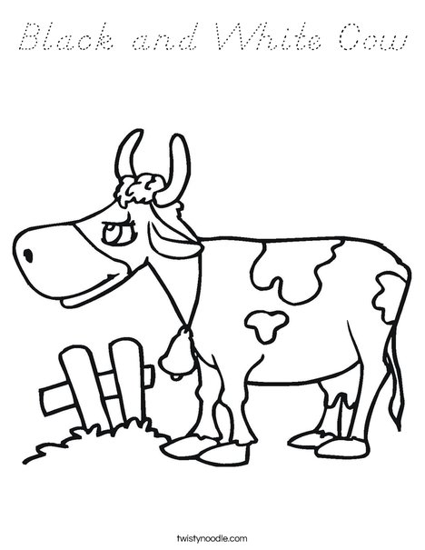 Cow with Spots Coloring Page