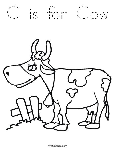Cow with Spots Coloring Page