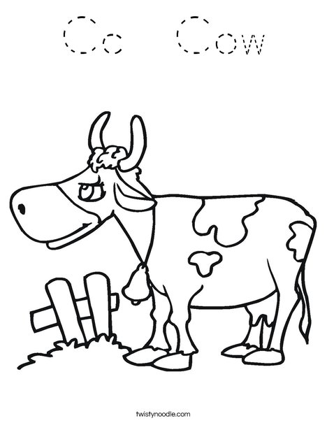 Cow with Spots Coloring Page
