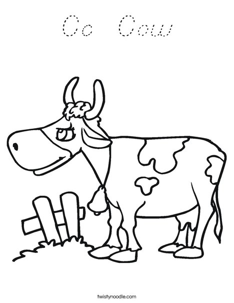 Cow with Spots Coloring Page