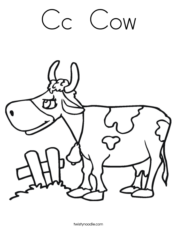 Cc  Cow Coloring Page